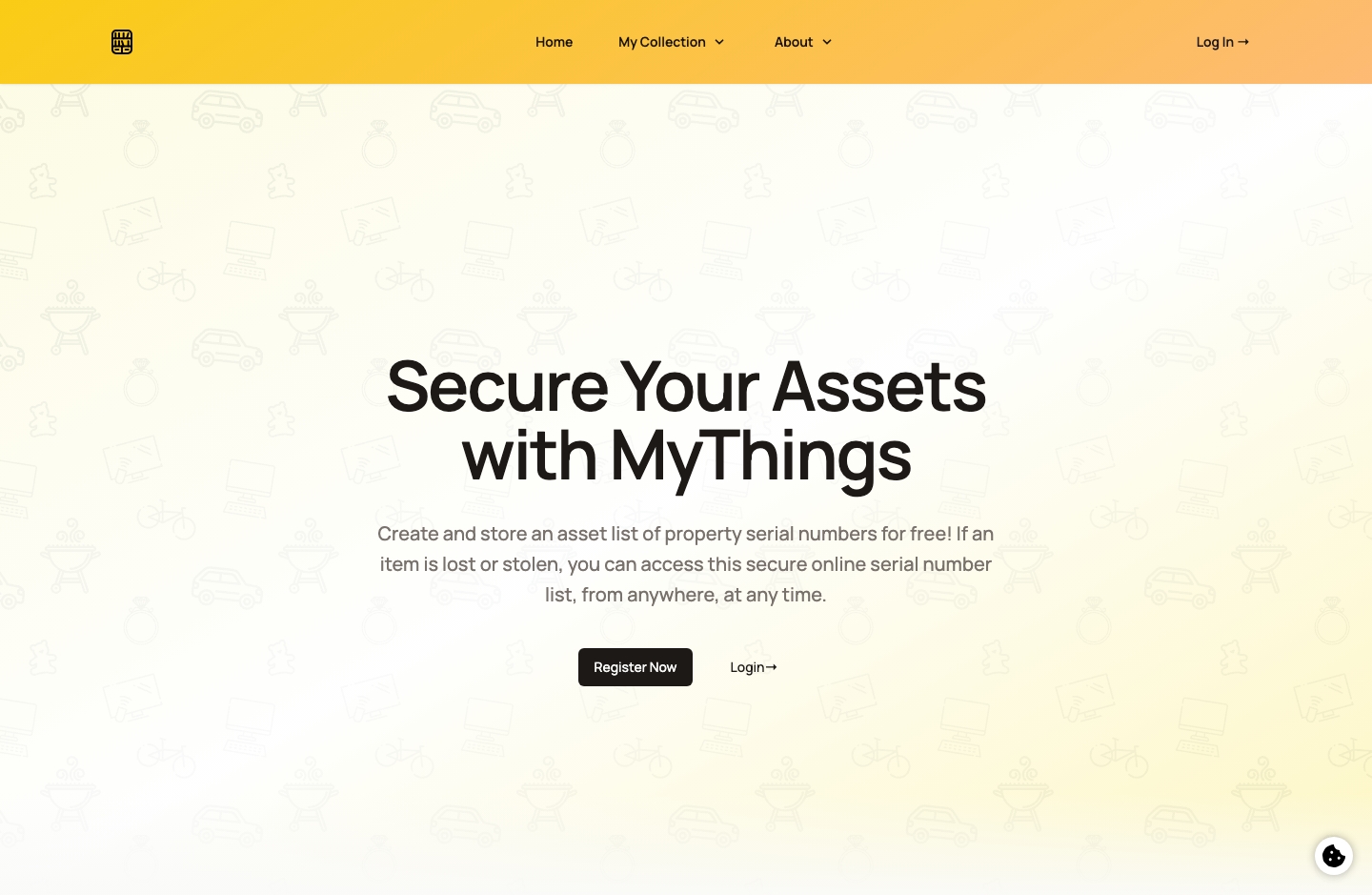 A screenshot of the homepage of mythings.co.nz